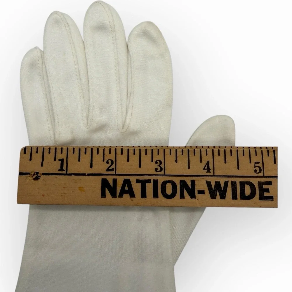 Womens‎ Vintage White Gloves Helanca Stretch Made In USA. One Size